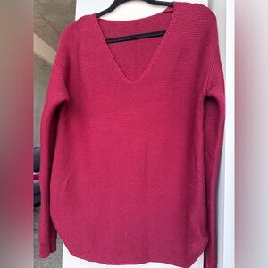 Wilfred burgundy V-Neck Sweater